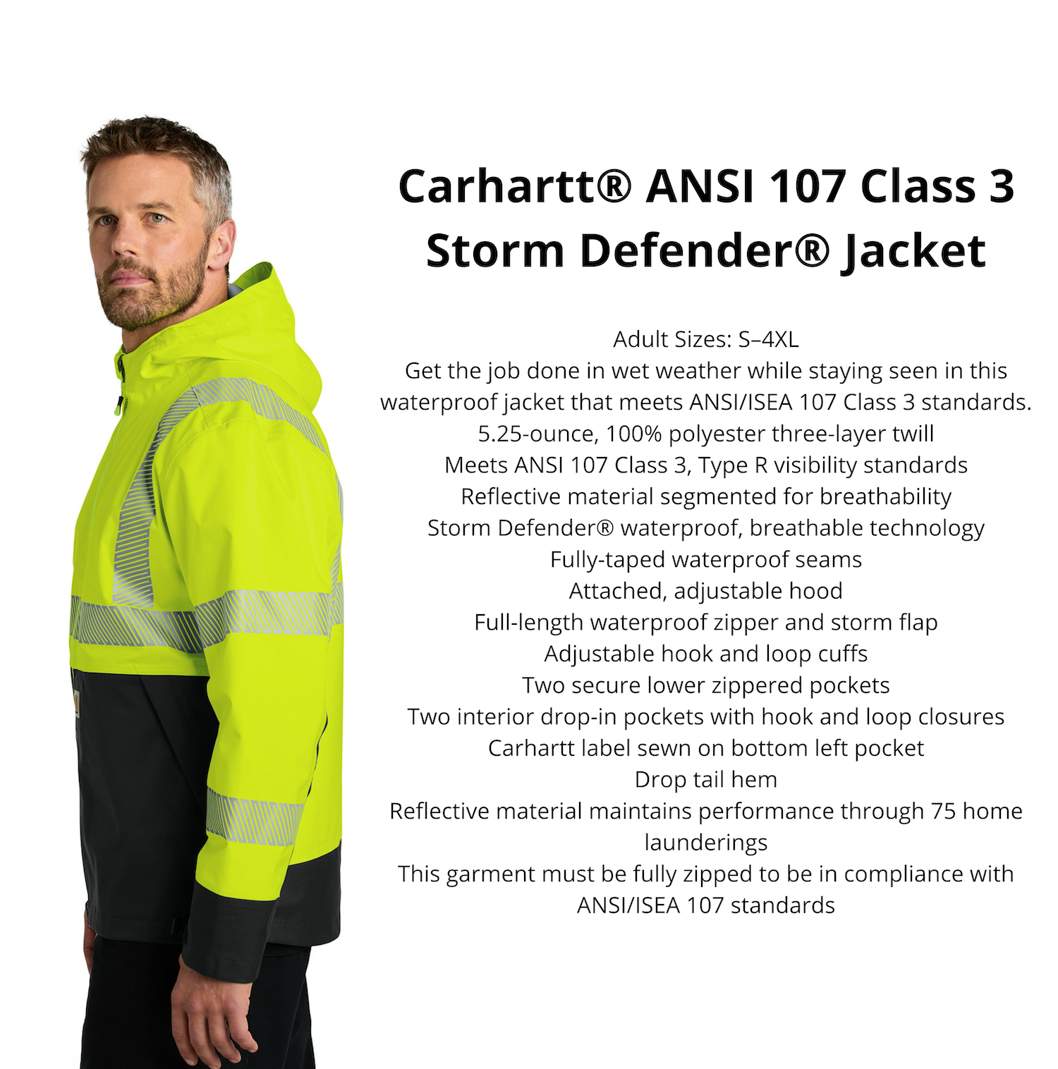 Custom Carhartt® High Visibility Storm Defender® Jacket – Class 3