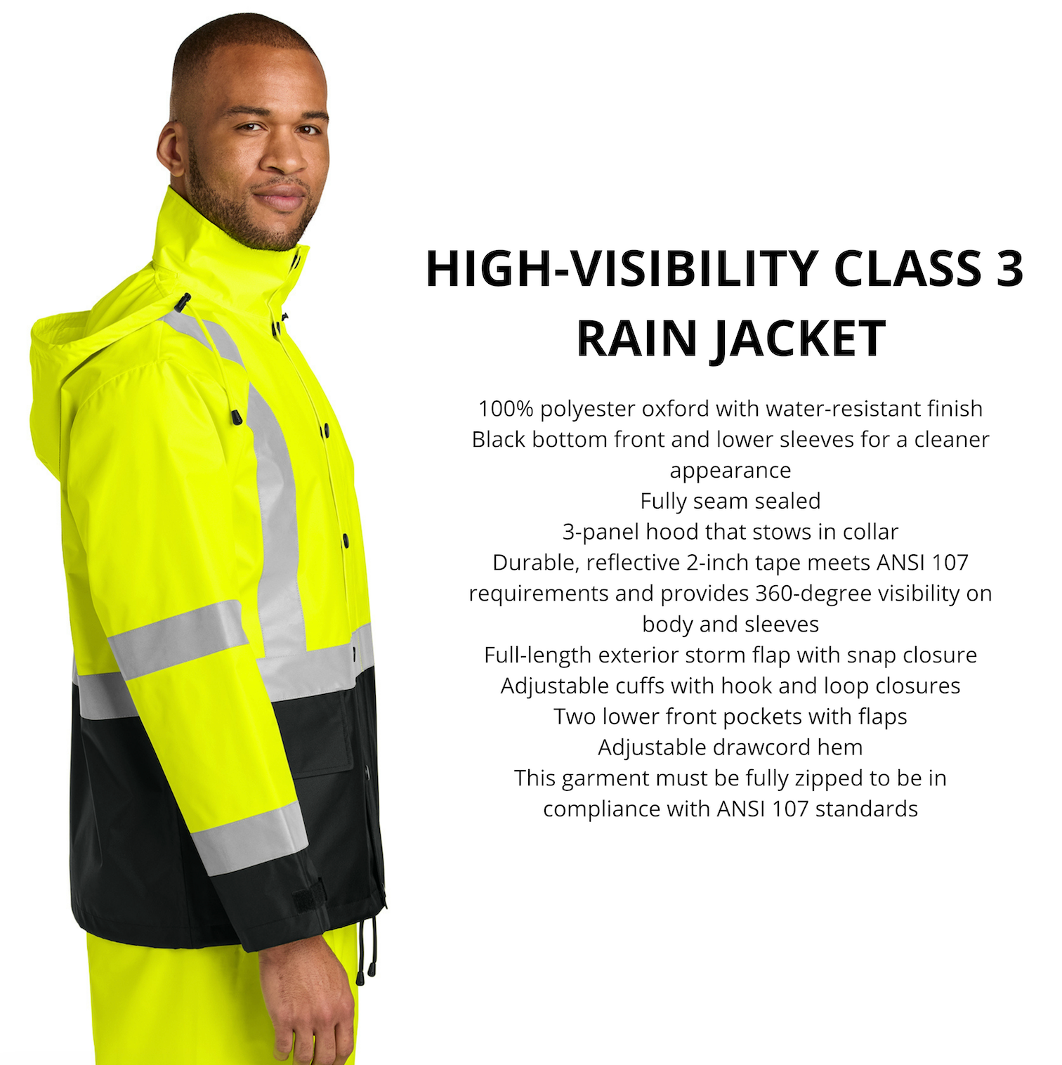 Custom High Visibility Class 3 Rain Suit – Jacket & Pants
