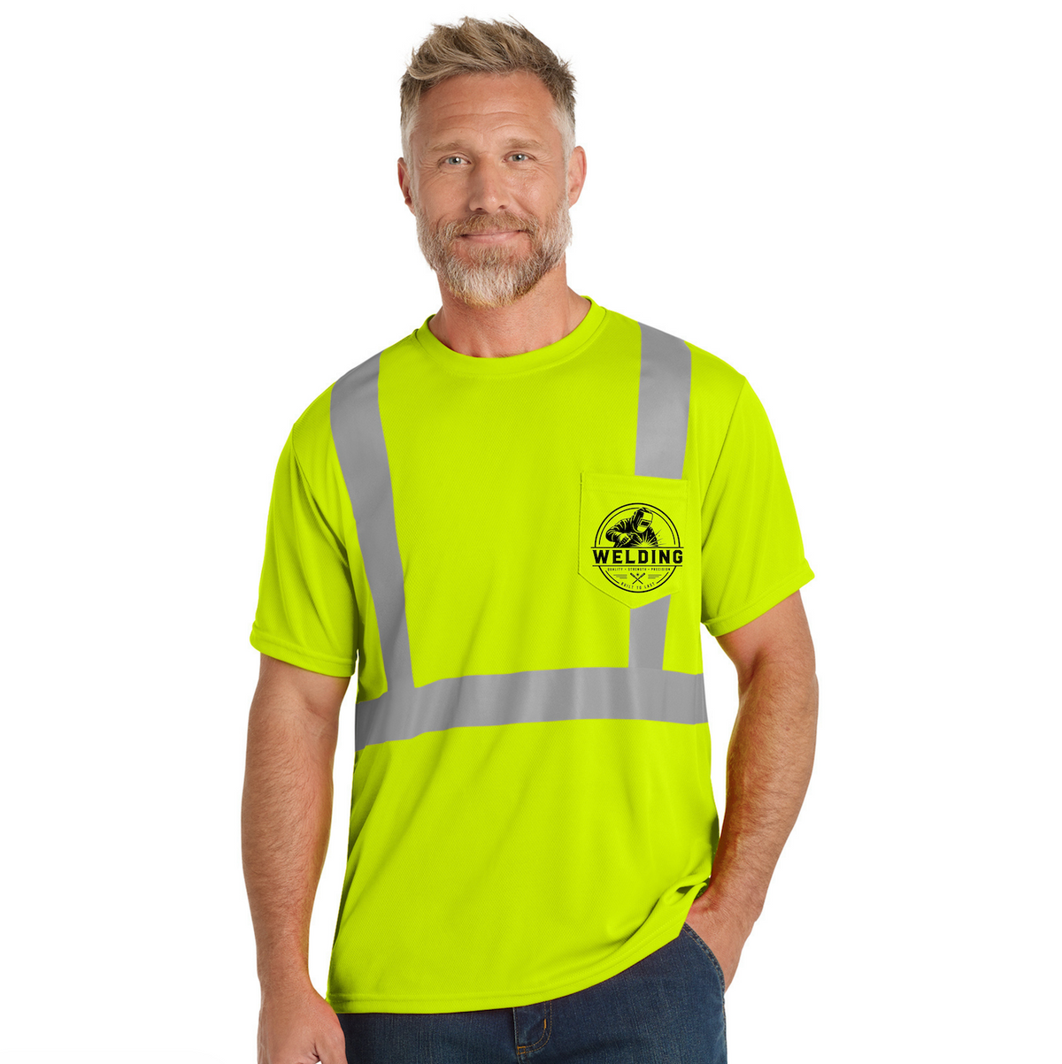 Custom High Visibility Reflective Short Sleeve Shirt