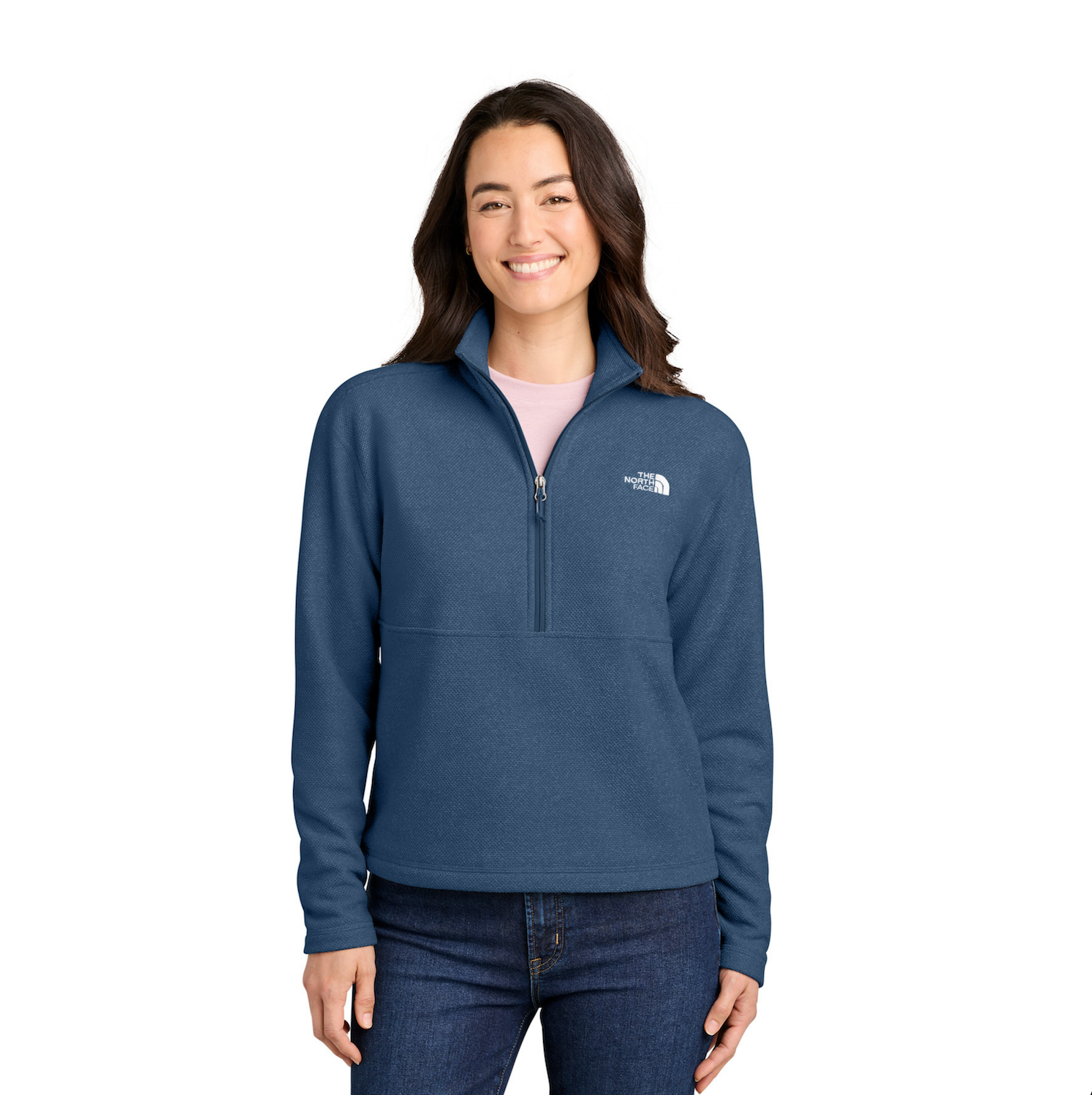 Custom Women’s The North Face® Textured 1/2-Zip Pullover